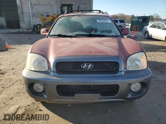 2001 Hyundai Santa Fe GLS with VIN KM8SC83D01U017352, listed as a Copart auction lot 82592024 with 253,442 mi miles and Salvage Title. Bid and sale history available at carsss.com. Image 5.
