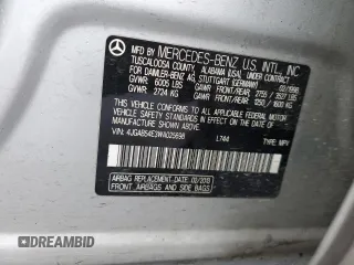 1998 Mercedes-Benz M-Class with VIN 4JGAB54E3WA025698, listed as a Copart auction lot 49742345 with 66,643 mi miles and Salvage Title. Bid and sale history available at carsss.com. Image 14.
