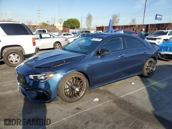 2023 Mercedes-Benz CLA 45 AMG with VIN W1K5J5DB8PN414447, listed as a Copart auction lot 49317765 with 13,617 mi miles and Salvage Title. Bid and sale history available at DreamBid. Image 1.