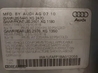 2011 Audi Q5 Premium Plus with VIN WA1LFAFP1BA012056, listed as a IAAI auction lot 41552117 with 119,285 mi miles and . Bid and sale history available at DreamBid. Image 9.