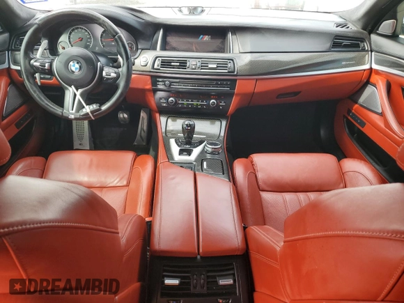 2016 BMW M5 with VIN WBSFV9C59GD595692, listed as a Copart auction lot 74151434 with 55,092 mi miles and Salvage Title. Bid and sale history available at carsss.com. Image 8.