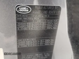 2023 Land Rover Defender X with VIN SALEXEEU6P2136280, listed as a Copart auction lot 77014604 with 27,736 mi miles and Salvage title. Bid and sale history available at DreamBid. Image 13.