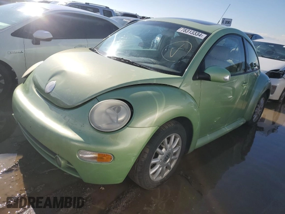 2005 Volkswagen New Beetle Coupe GLS with VIN 3VWCK31C05M417265, listed as a Copart auction lot 78313334 with 143,845 mi miles and Non Repairable. Bid and sale history available at carsss.com. Image 1.