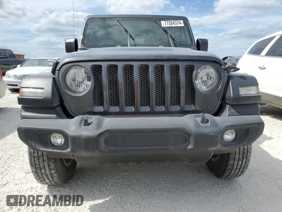 2021 Jeep Wrangler Sport with VIN 1C4GJXAN9MW552436, listed as a Copart auction lot 77204374 with Not Provided miles and Non Repairable. Bid and sale history available at DreamBid. Image 5.