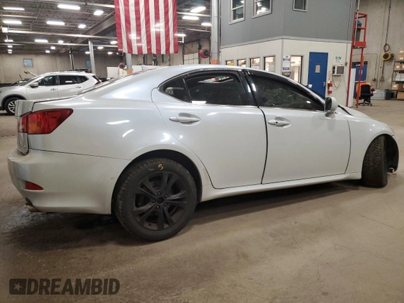 2008 Lexus IS 250 with VIN JTHCK262X85022998, listed as a Copart auction lot 54437675 with 205,216 mi miles and Non repairable. Bid and sale history available at DreamBid. Image 3.