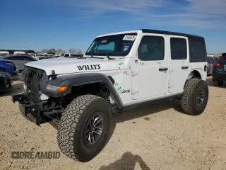 2024 Jeep Wrangler Willys with VIN 1C4RJXDG8RW286064, listed as a Copart auction lot 41465575 with 6,950 mi miles and Salvage Title. Bid and sale history available at carsss.com. Image 1.