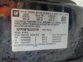 2012 GMC Sierra 1500 SLE with VIN 3GTP2VE79CG228185, listed as a Copart auction lot 48587385 with 322,683 mi miles and Clean Title. Bid and sale history available at carsss.com. Image 12.