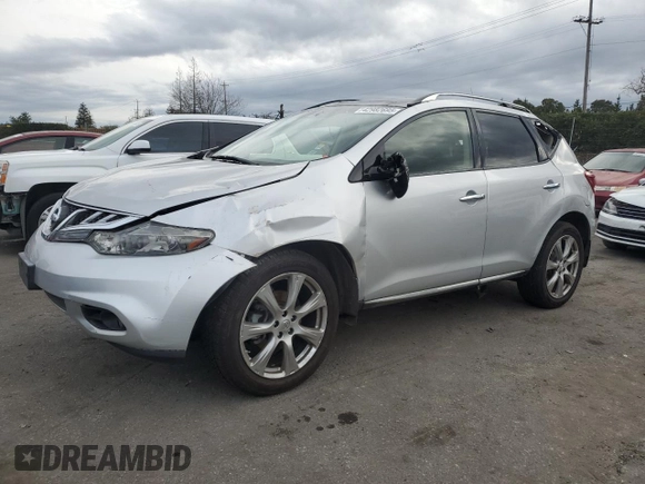 2013 Nissan Murano SV with VIN JN8AZ1MWXDW303583, listed as a Copart auction lot 42982695 with 182,571 mi miles and Salvage Title. Bid and sale history available at carsss.com. Image 1.