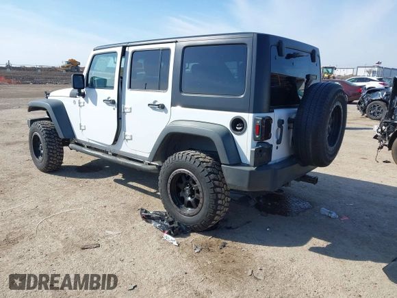 2014 Jeep Wrangler Unlimited Sport with VIN 1C4BJWDG2EL100591, listed as a IAAI auction lot 41578357 with 155,929 mi miles and . Bid and sale history available at DreamBid. Image 3.