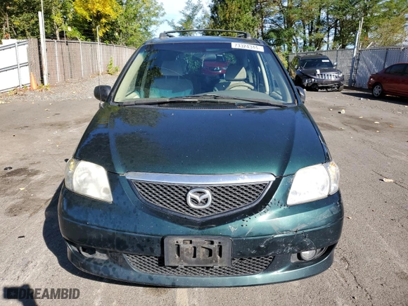 2002 Mazda MPV LX with VIN JM3LW28JX20326726, listed as a Copart auction lot 73324344 with 204,013 mi miles and Salvage Title. Bid and sale history available at carsss.com. Image 5.