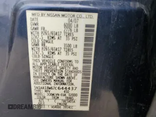 2007 Nissan Pathfinder SE z VIN 5N1AR18W67C644437, wystawiony jako Copart lot #55785325 z przebiegiem 178 444 mil mil oraz Szkoda całkowita • Salvage title. Historia ofert i sprzedaży dostępna na DreamBid. Obrazek 13.
