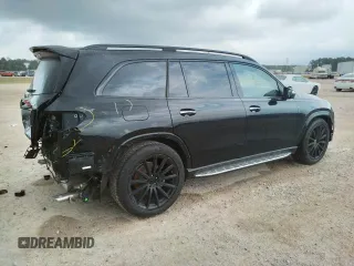 2022 Mercedes-Benz GLS with VIN 4JGFF8GE4NA765606, listed as a Copart auction lot 45724033 with 8,837 mi miles. Bid and sale history available at carsss.com. Image 3.