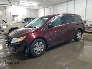2013 Honda Odyssey LX with VIN 5FNRL5H28DB091849, listed as a Copart auction lot 53563635 with 156,817 mi miles and Salvage Title. Bid and sale history available at carsss.com. Image 1.