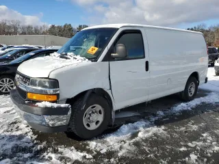 2019 Chevrolet Express Cargo z VIN 1GCWGAFG4K1234090, wystawiony jako Copart lot #59241115 z przebiegiem 142 307 mil mil oraz Szkoda całkowita • Salvage title. Historia ofert i sprzedaży dostępna na DreamBid. Obrazek 1.