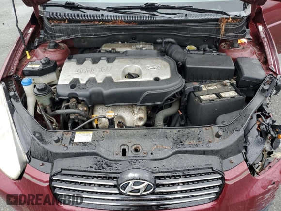 2007 Hyundai Accent GLS с VIN KMHCN46C27U165618, выставлен на аукционе Copart как лот 57366425 с пробегом 88 971 миль миль и Списание • Salvage title. История ставок и продаж доступна на DreamBid. Изображение 11.