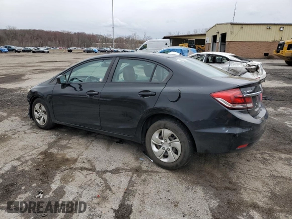 2014 Honda Civic Sedan LX with VIN 2HGFB2F57EH514919, listed as a Copart auction lot 52821645 with 179,571 mi miles and Salvage Title. Bid and sale history available at carsss.com. Image 2.