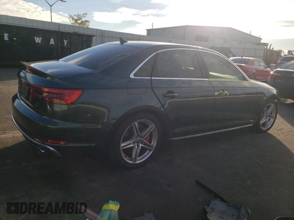 2018 Audi S4 Premium Plus with VIN WAUB4AF41JA003754, listed as a Copart auction lot 71143663 with 34,280 mi miles. Bid and sale history available at carsss.com. Image 3.