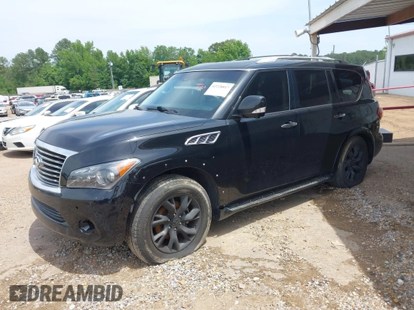 2012 Infiniti QX56 7-passenger with VIN JN8AZ2NEXC9015233, listed as a IAAI auction lot 42228817 with 110,020 mi miles and . Bid and sale history available at DreamBid. Image 19.