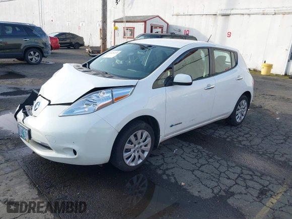 2015 Nissan LEAF SV with VIN 1N4AZ0CPXFC302167, listed as a IAAI auction lot 41636233 with 89,516 mi miles. Bid and sale history available at carsss.com. Image 19.