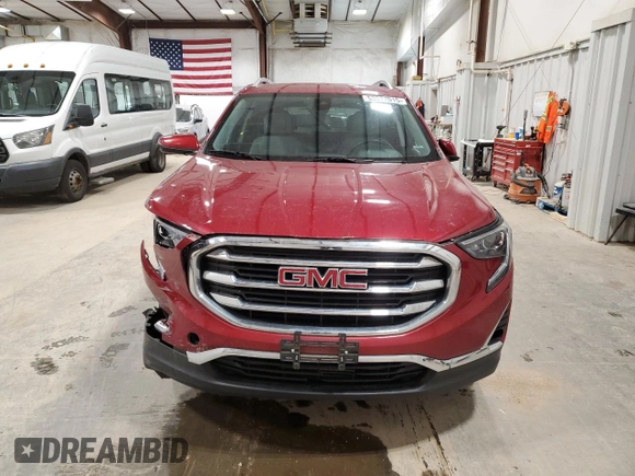 2020 GMC Terrain SLT with VIN 3GKALVEV3LL252060, listed as a Copart auction lot 53077015 with 75,126 mi miles and Salvage Title. Bid and sale history available at carsss.com. Image 5.