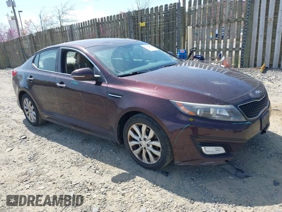 2015 Kia Optima EX with VIN 5XXGN4A70FG392200, listed as a IAAI auction lot 41922894 with 237,454 mi miles. Bid and sale history available at carsss.com. Image 1.