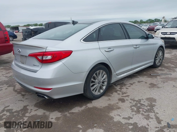 2015 Hyundai Sonata Limited with VIN 5NPE34AF6FH071108, listed as a IAAI auction lot 41946732 with 151,120 mi miles and . Bid and sale history available at carsss.com. Image 4.