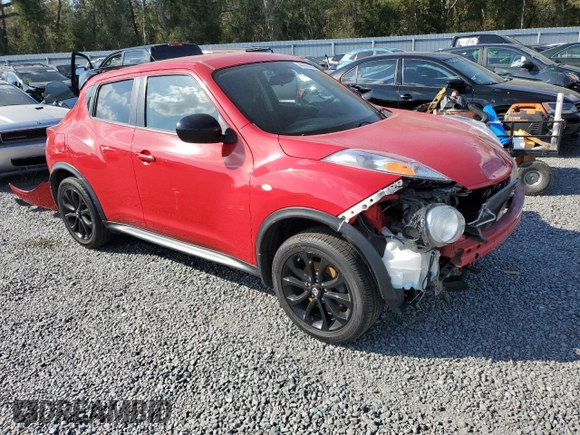 2014 Nissan Juke SV with VIN JN8AF5MV5ET481752, listed as a Copart auction lot 44205875 with 99,257 mi miles and Salvage title. Bid and sale history available at DreamBid. Image 4.