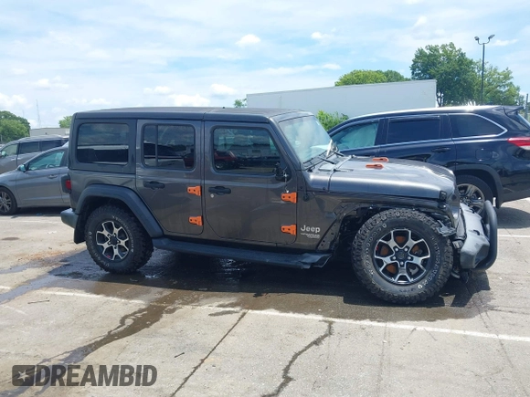 2019 Jeep Wrangler Unlimited Sport S with VIN 1C4HJXDN4KW577273, listed as a IAAI auction lot 42435847 with 69,403 mi miles and . Bid and sale history available at DreamBid. Image 13.