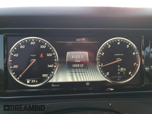2016 Mercedes-Benz S-Class S 550 with VIN WDDXJ8FB2GA013717, listed as a Copart auction lot 87459944 with 105,512 mi miles and Salvage Title. Bid and sale history available at carsss.com. Image 9.
