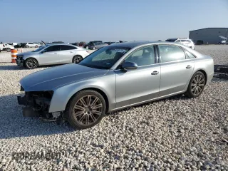2012 Audi A8 z VIN WAURVAFD4CN023004, wystawiony jako Copart lot #50181715 z przebiegiem 121 590 mil mil oraz Szkoda całkowita • Salvage title. Historia ofert i sprzedaży dostępna na DreamBid. Obrazek 1.
