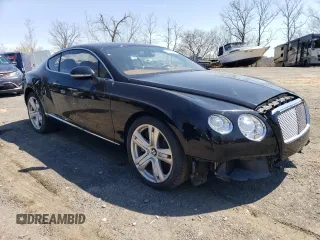2012 Bentley Continental GT with VIN SCBFR7ZA3CC072773, listed as a Copart auction lot 53946565 with 26,275 mi miles and Salvage Title. Bid and sale history available at DreamBid. Image 4.