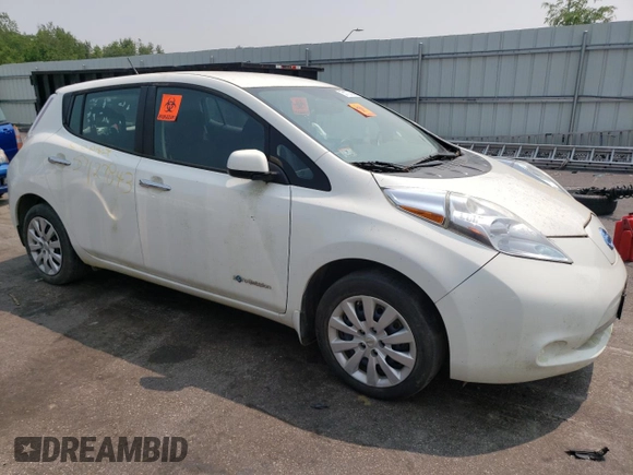 2015 Nissan LEAF SV with VIN 1N4AZ0CP2FC330030, listed as a Copart auction lot 51127843 with 25,986 mi miles. Bid and sale history available at carsss.com. Image 4.