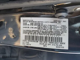 2007 Mitsubishi Endeavor SE with VIN 4A4MN31S37E078444, listed as a Copart auction lot 76750484 with 280,538 mi miles and Salvage Title. Bid and sale history available at carsss.com. Image 13.