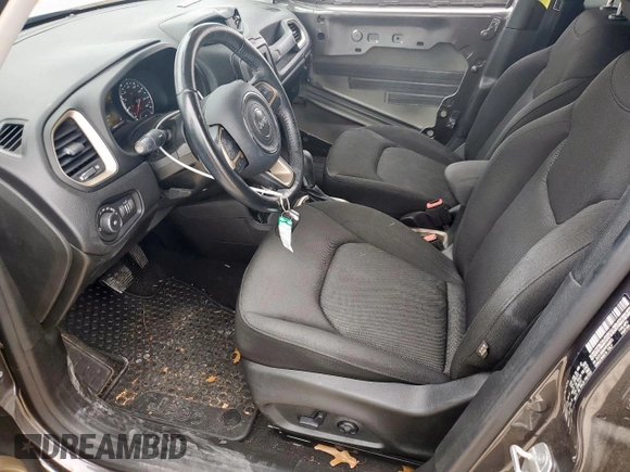 2017 Jeep Renegade Altitude with VIN ZACCJBBB5HPG48573, listed as a Copart auction lot 58431535 with 20,186 mi miles and Salvage title. Bid and sale history available at DreamBid. Image 7.