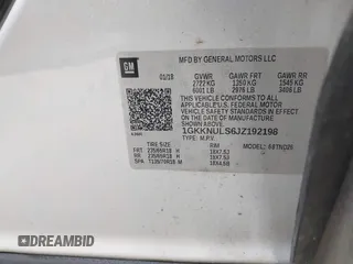 2018 GMC Acadia SLT z VIN 1GKKNULS6JZ192198, wystawiony jako IAAI lot #41820379 z przebiegiem 133 189 mil mil oraz . Historia ofert i sprzedaży dostępna na DreamBid. Obrazek 9.