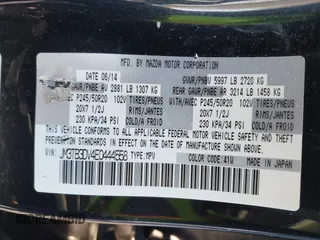 2014 Mazda CX-9 Grand Touring with VIN JM3TB3DV4E0444558, listed as a IAAI auction lot 41538130 with 113,050 mi miles and . Bid and sale history available at DreamBid. Image 9.