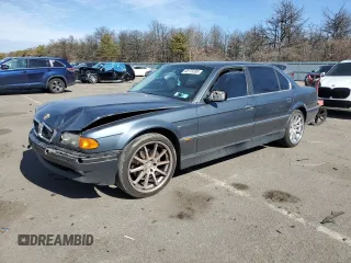 1999 BMW 7 Series 740il with VIN WBAGH8336XDP01928, listed as a Copart auction lot 46173335 with 186,943 mi miles and Salvage Title. Bid and sale history available at carsss.com. Image 1.