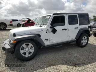 2021 Jeep Wrangler Unlimited Sport S z VIN 1C4HJXDGXMW836949, wystawiony jako Copart lot #56593795 z przebiegiem 27 370 mil mil oraz Szkoda całkowita • Salvage title. Historia ofert i sprzedaży dostępna na DreamBid. Obrazek 1.