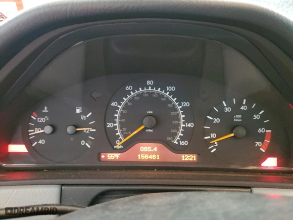 1999 Mercedes-Benz E-Class with VIN WDBJF65H1XA746402, listed as a Copart auction lot 48303385 with 156,461 mi miles and Salvage Title. Bid and sale history available at carsss.com. Image 9.