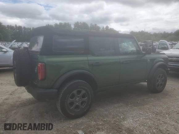 2022 Ford Bronco with VIN 1FMDE5BH8NLB01419, listed as a Copart auction lot 58089485 with 70,401 mi miles and Salvage title. Bid and sale history available at DreamBid. Image 3.