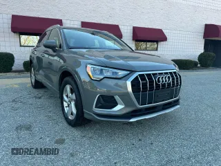 2021 Audi Q3 Premium with VIN WA1AUCF3XM1102363, listed as a Copart auction lot 50086635 with 208,956 mi miles and Clean Title. Bid and sale history available at carsss.com. Image 1.
