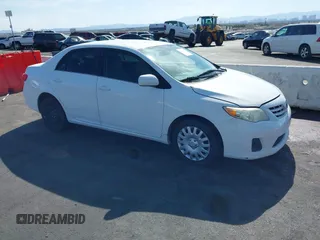 2013 Toyota Corolla L with VIN 5YFBU4EEXDP099379, listed as a IAAI auction lot 42036490 with 222,950 mi miles and . Bid and sale history available at carsss.com. Image 1.