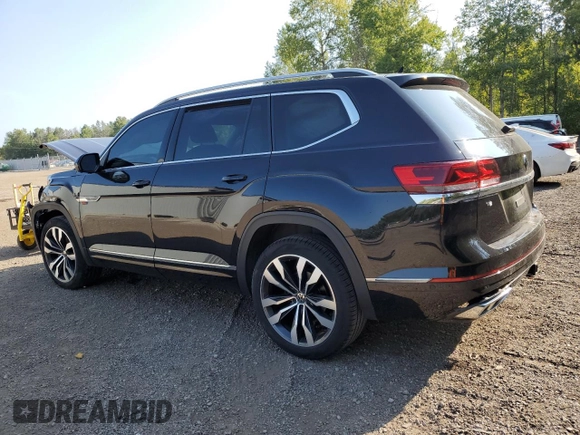 2021 Volkswagen Atlas SEL Premium R-Line with VIN 1V2FR2CA0MC513705, listed as a Copart auction lot 68986924 with 52,133 mi miles and Salvage title. Bid and sale history available at DreamBid. Image 2.