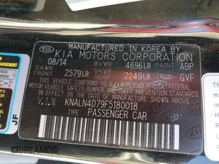 2015 Kia Cadenza Premium with VIN KNALN4D79F5180018, listed as a Copart auction lot 73939274 with 154,462 mi miles and Salvage Title. Bid and sale history available at carsss.com. Image 12.