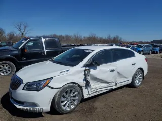 2016 Buick LaCrosse Leather with VIN 1G4GB5G38GF124834, listed as a Copart auction lot 49875825 with 63,538 mi miles and Salvage Title. Bid and sale history available at carsss.com. Image 1.