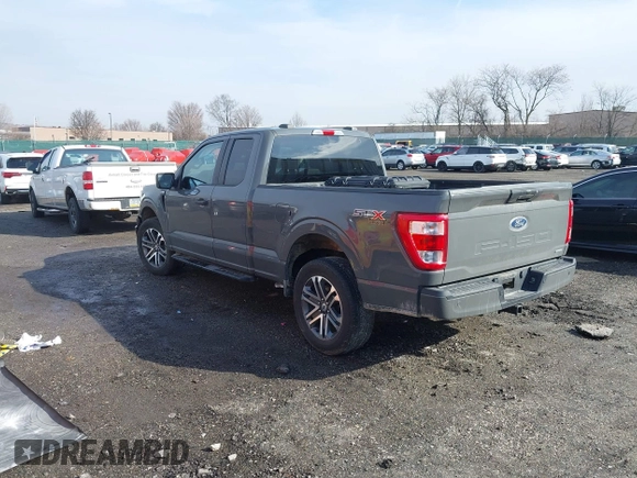 2021 Ford F-150 XL with VIN 1FTEX1EP7MKE31474, listed as a IAAI auction lot 41487560 with 38,030 mi miles and . Bid and sale history available at DreamBid. Image 3.