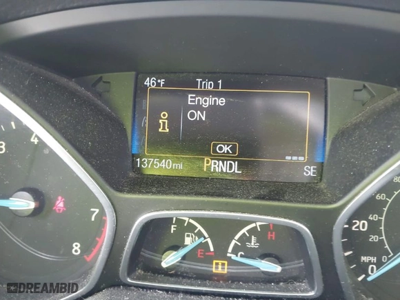 2015 Ford Focus SE with VIN 1FADP3F21FL312736, listed as a IAAI auction lot 41601418 with 137,540 mi miles. Bid and sale history available at carsss.com. Image 7.