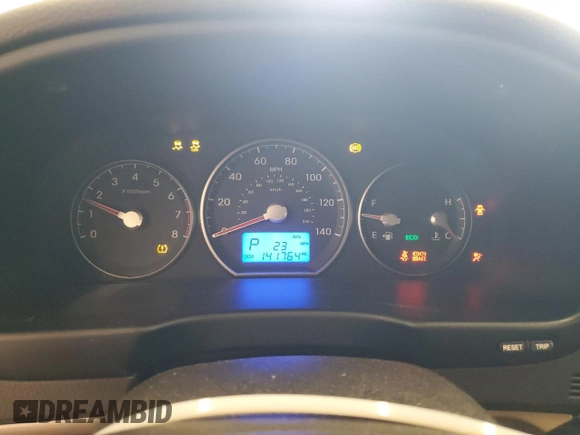 2011 Hyundai Santa Fe Limited with VIN 5XYZK3ABXBG081475, listed as a Copart auction lot 65280845 with 141,764 mi miles and Clean title. Bid and sale history available at DreamBid. Image 9.