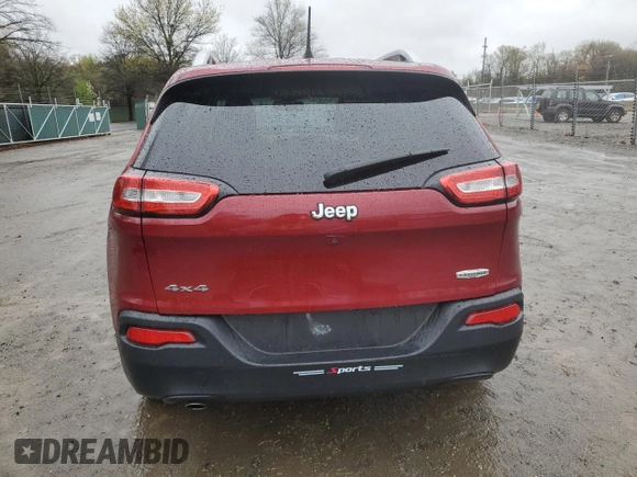 2017 Jeep Cherokee Latitude with VIN 1C4PJMCB8HW596595, listed as a Copart auction lot 51969565 with 118,665 mi miles and Salvage Title. Bid and sale history available at carsss.com. Image 6.
