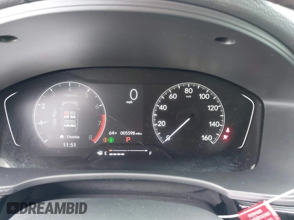 2024 Honda Civic EX z VIN 2HGFE1F77RH337748, wystawiony jako IAAI lot #42047010 z przebiegiem 5 598 mil mil oraz . Historia ofert i sprzedaży dostępna na DreamBid. Obrazek 7.